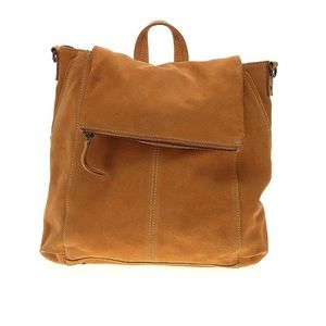 Free People Genuine Leather backpack golden yellow color